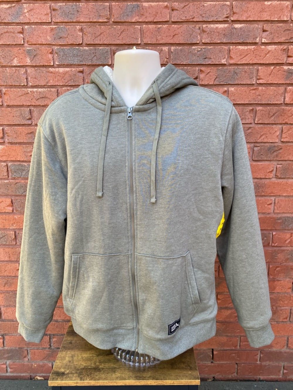 NWT Eddie Bauer Gray Full-Zip Hoodie with Hood
